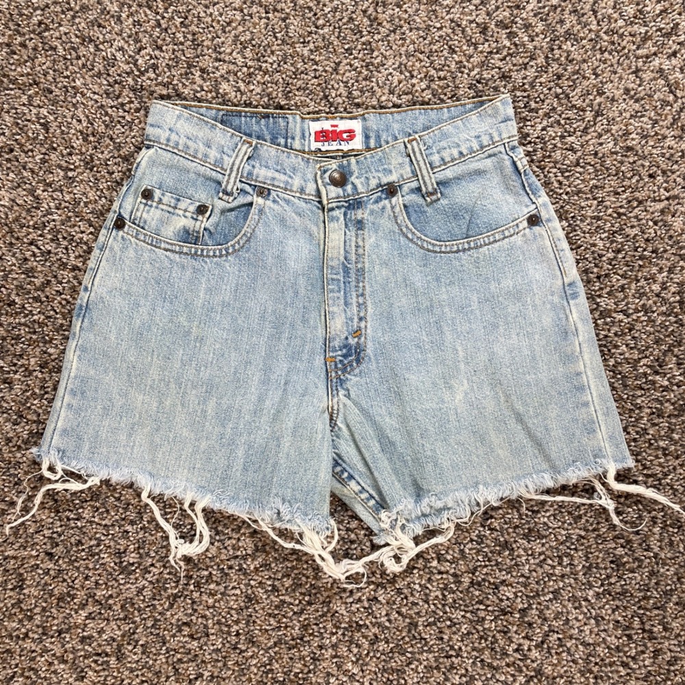 Vintage Levi's SliverTab Women's 13 Shorts USA Made Big Jean Light Wash 90s - Picture 2 of 11